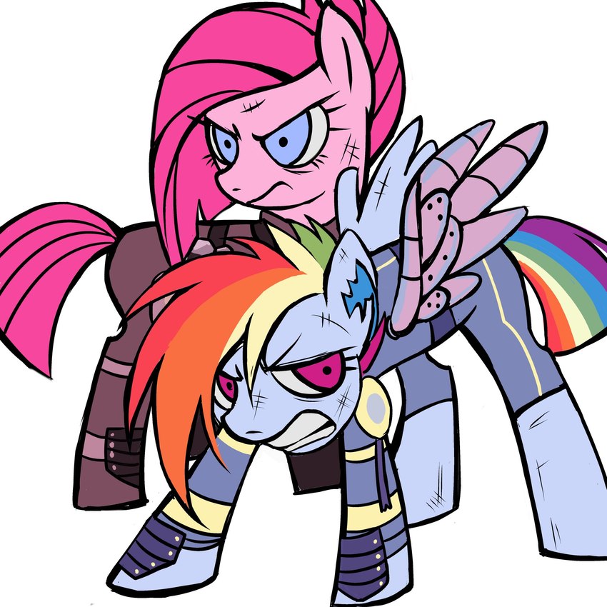 pinkie pie and rainbow dash (friendship is magic and etc) created by qianjibahe