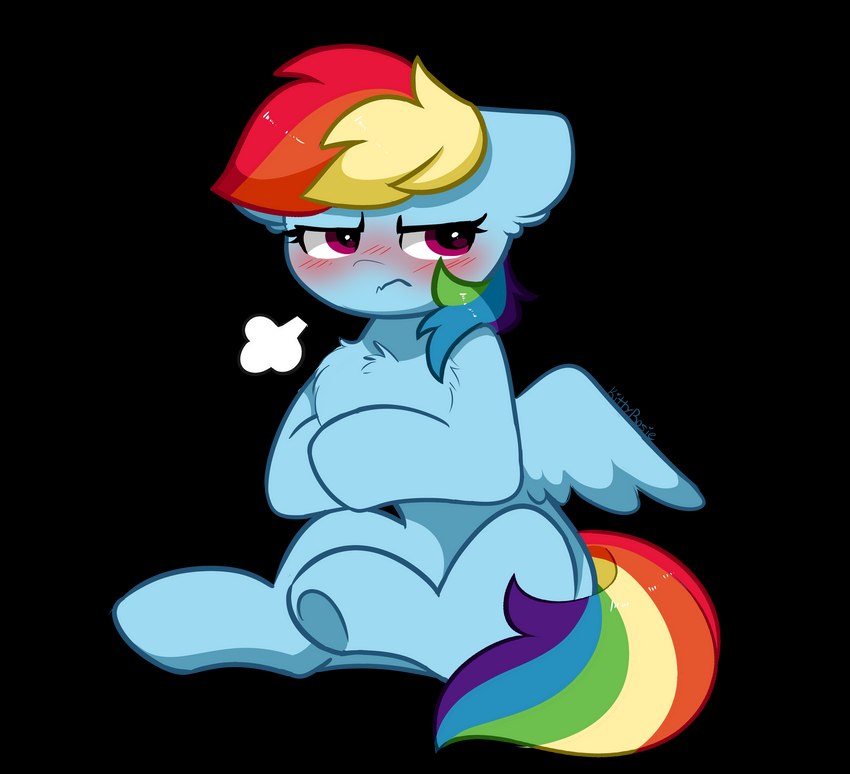 blue_body blue_fur blush breath chest_tuft female feral frown fur hair hooves multicolored_hair multicolored_tail purple_eyes rainbow_hair rainbow_tail simple_background solo tail transparent_background tuft wings kittyrosie friendship_is_magic hasbro my_little_pony mythology rainbow_dash_(mlp) equid equine mammal mythological_creature mythological_equine pegasus 2023 absurd_res alpha_channel digital_media_(artwork) hi_res