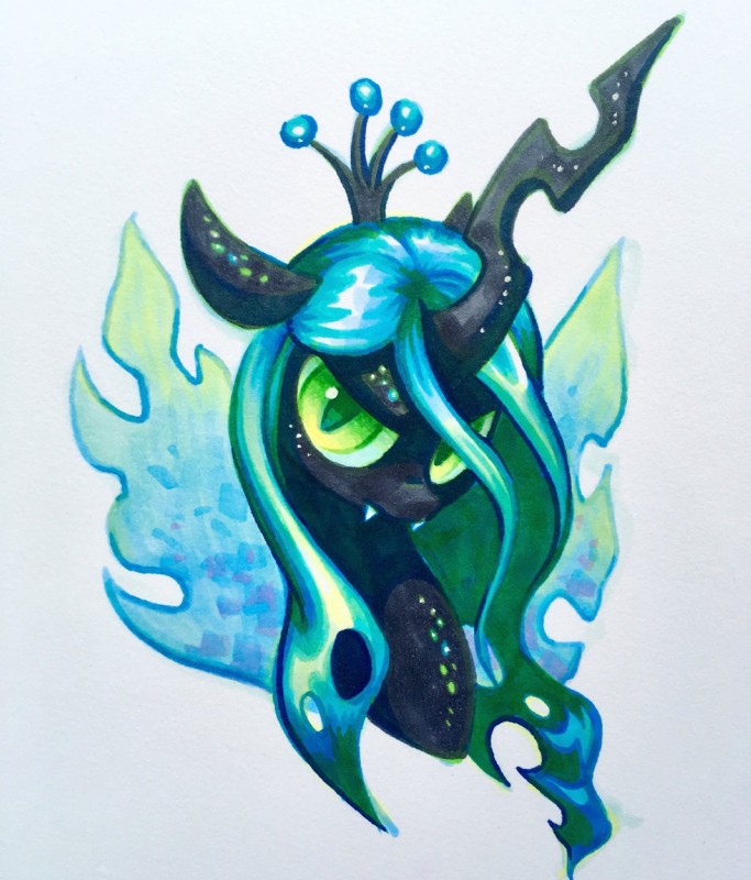 queen chrysalis (friendship is magic and etc) created by celebi-yoshi