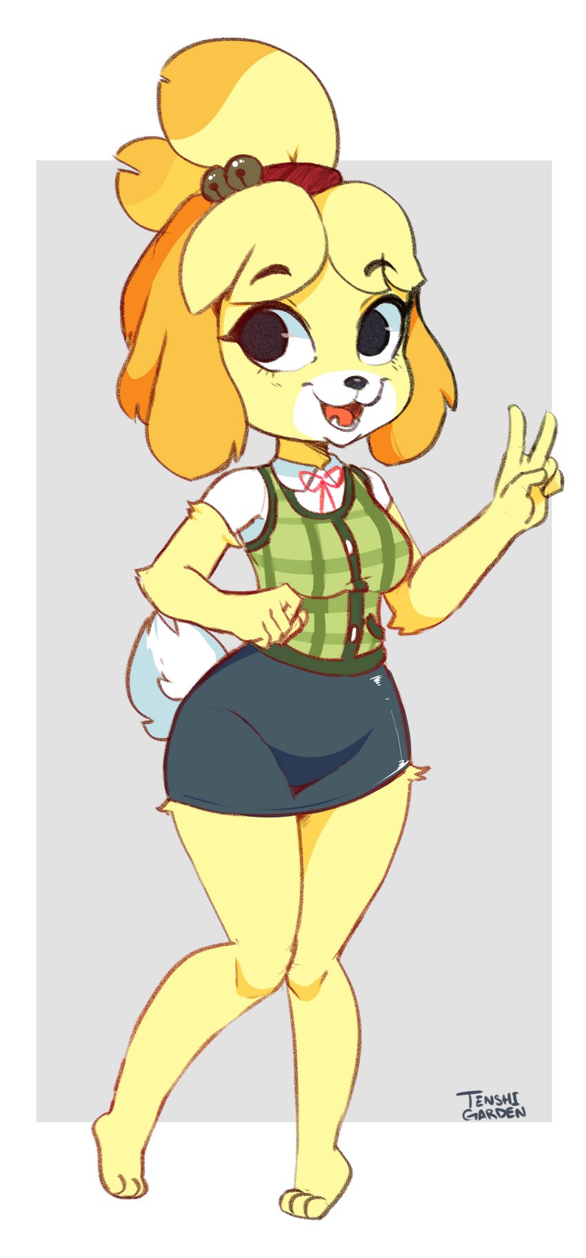 isabelle (animal crossing and etc) created by tenshigarden