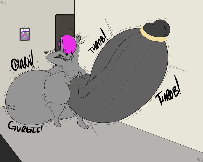 accessory anthro balls big_balls big_butt big_penis bodily_noises body_writing butt churn cock_ring compression_tools different_sound_effects digestion_noises erection family_photo genitals gurgle_(sound_effect) gurgling_balls hallway huge_balls huge_butt huge_penis hyper hyper_balls hyper_butt hyper_genitalia hyper_penis jewelry male morning_wood motion_lines motion_onomatopoeia multiple_cock_rings nude onomatopoeia owner_mark penis penis_accessory penis_jewelry solo sound_effects stretch_(sound_effect) stretching text text_on_body throbbing throbbing_penis writing_on_balls writing_on_genitals thechavicgerman_(artist) sebastian_cummins_(thechavicgerman) humanoid lagomorph leporid mammal rabbit 5:4 hi_res