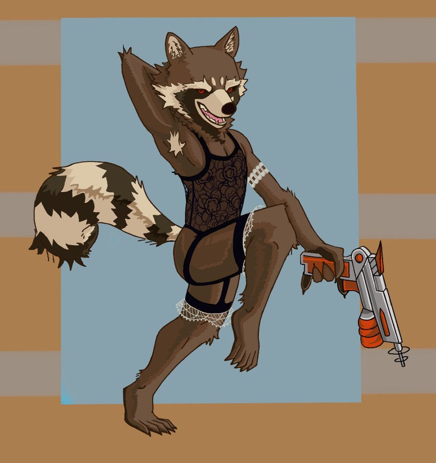 rocket raccoon (guardians of the galaxy and etc) created by badbadlamb