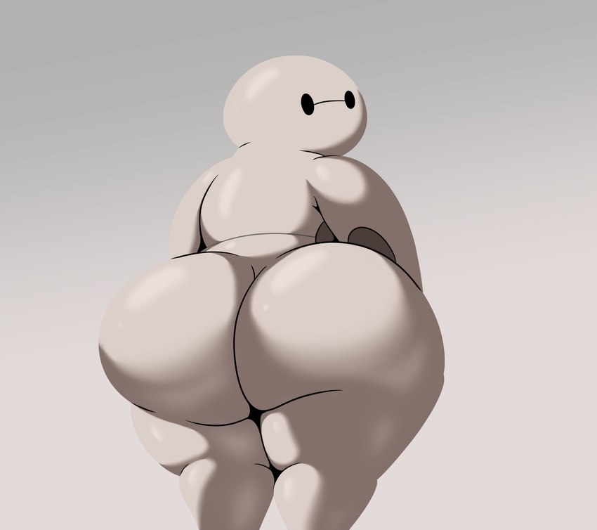 big_butt butt butt_focus grey_background grey_body grey_butt leaning leaning_forward looking_back machine male mouthless noseless not_furry nude simple_background solo standing thick_thighs colossalstars big_hero_6 disney marvel baymax humanoid robot robot_humanoid 2024 absurd_res grey_theme hi_res