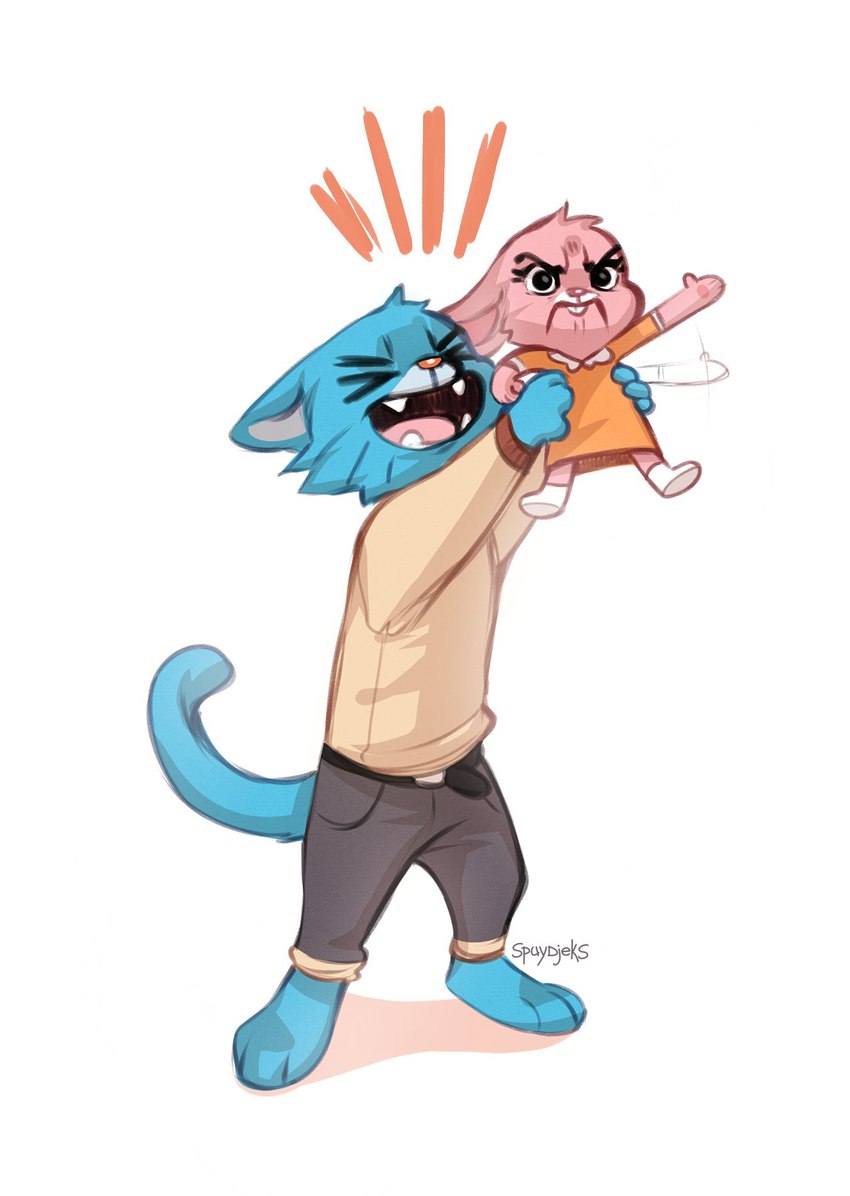 anais watterson and gumball watterson (the amazing world of gumball and etc) created by spuydjeks