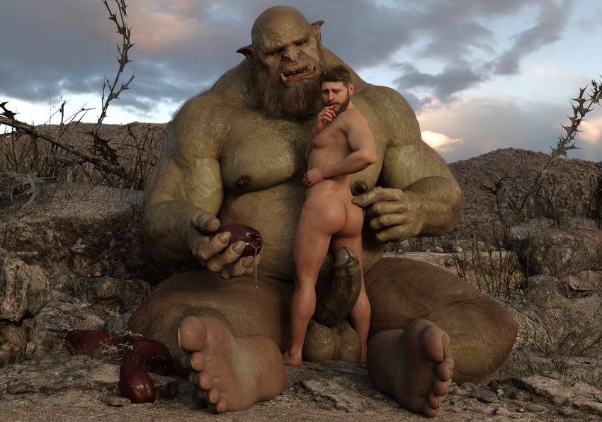 balls biceps butt duo genitals humanoid_pointy_ears lube male male/male musclegut muscular natural_lube nipples not_furry penis photorealism pointy_ears size_difference vein veiny_penis lex-icon human humanoid mammal ogre 2023 3d_(artwork) digital_media_(artwork) hi_res