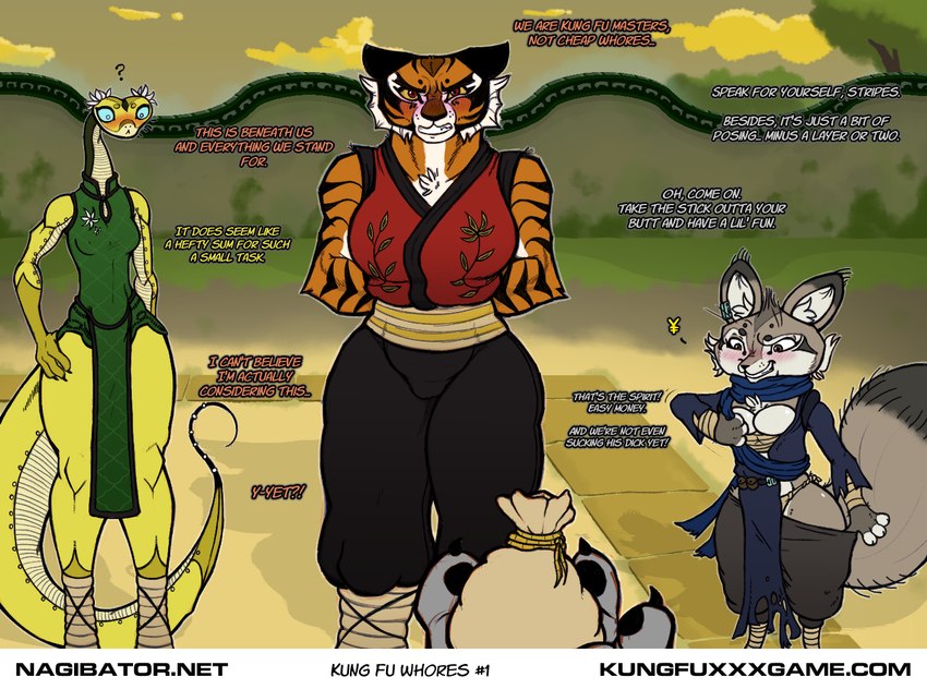 master tigress, master viper, and zhen (kung fu panda and etc) created by nagibator