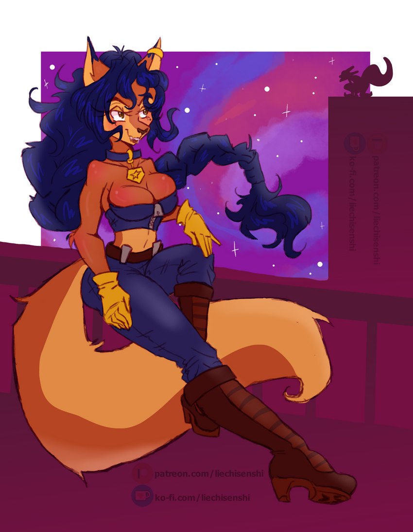 carmelita fox and sly cooper (sony interactive entertainment and etc) created by liechi