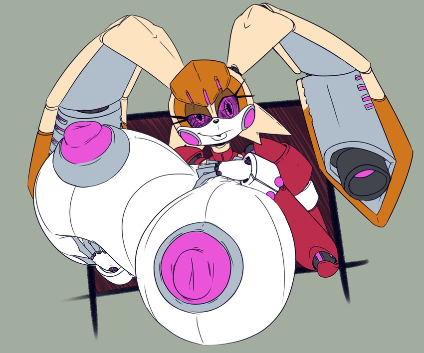 anthro big_breasts big_ears breasts brown_body brown_hair female floppy_ears hair huge_breasts hyper hyper_breasts lop_ears machine nipples purple_eyes purple_nipples robotization simple_background solo white_breasts imric1251 sega sonic_the_hedgehog_(series) mecha_vanilla vanilla_the_rabbit lagomorph leporid mammal rabbit robot 6:5 hi_res