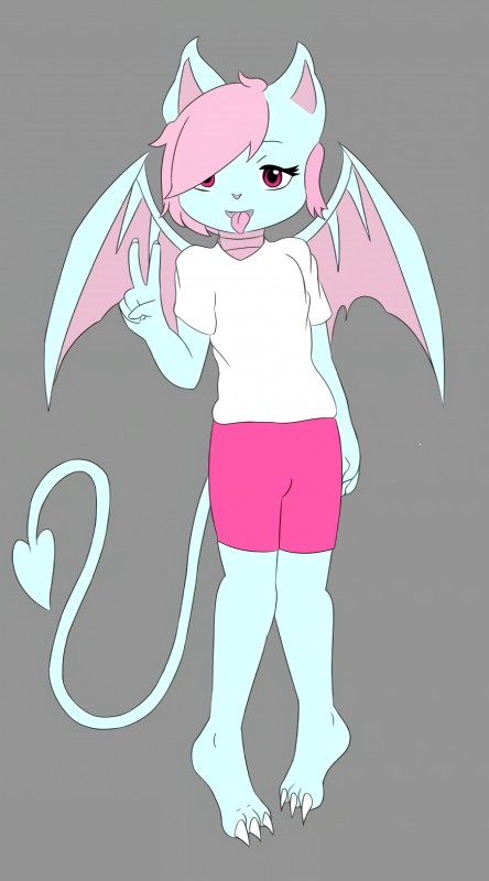 3_toes blue_body feet femboy pink_eyes solo toes tongue tongue_out wings lambirn terry_bat bat mammal absurd_res digital_media_(artwork) hi_res