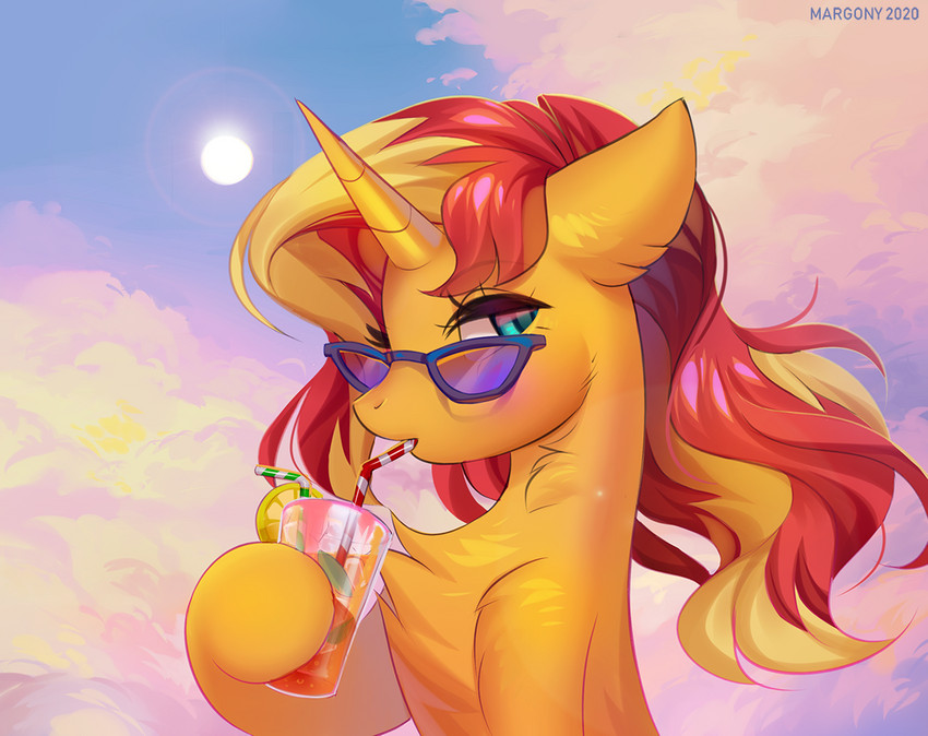 blue_eyes day detailed_background eyebrows eyelashes fur hair horn orange_body orange_fur outside red_hair sky solo sun margony equestria_girls hasbro my_little_pony mythology sunset_shimmer_(eg) equid equine mammal mythological_creature mythological_equine unicorn 2020 digital_media_(artwork)