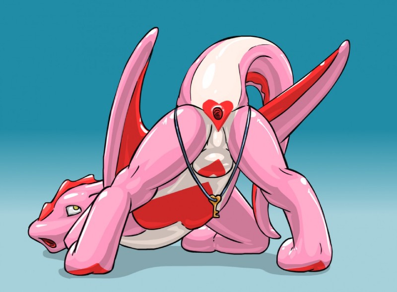anal_sheath anthro anus backsack balls clothing genitals heart_symbol key latex latex_clothing latex_skinsuit looking_at_viewer looking_back male membrane_(anatomy) membranous_wings open_mouth pink_body pink_latex pink_skin raised_tail rear_view red_body red_skin rubber_clothing s.a.d._suit simple_background skinsuit solo spread_legs spreading tail tight_clothing wings yellow_eyes endium mythology dragon mythological_creature mythological_scalie scalie 2015