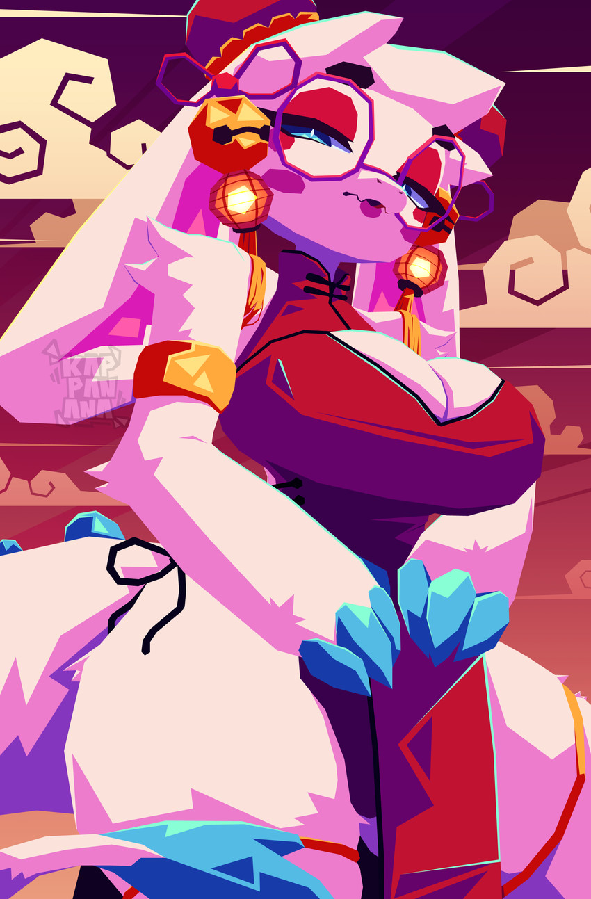 Rule 34 Dev - general:[alternate_costume anthro arm_tuft armband  asian_clothing big_breasts blue_claws blue_eyes blue_tail_tuft  blush blush_stickers breasts chinese_clothing chinese_dress  claws cleavage_cutout ...