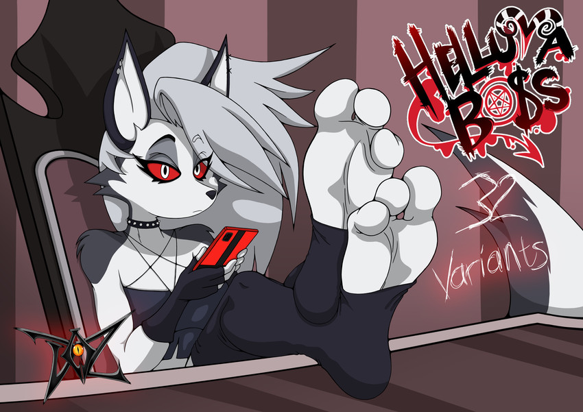 3_toes anthro clothed clothing feet female foot_focus paws soles solo toes dazidentevil helluva_boss mythology loona_(helluva_boss) canid canid_demon canine demon hellhound mammal mythological_canine mythological_creature absurd_res hi_res