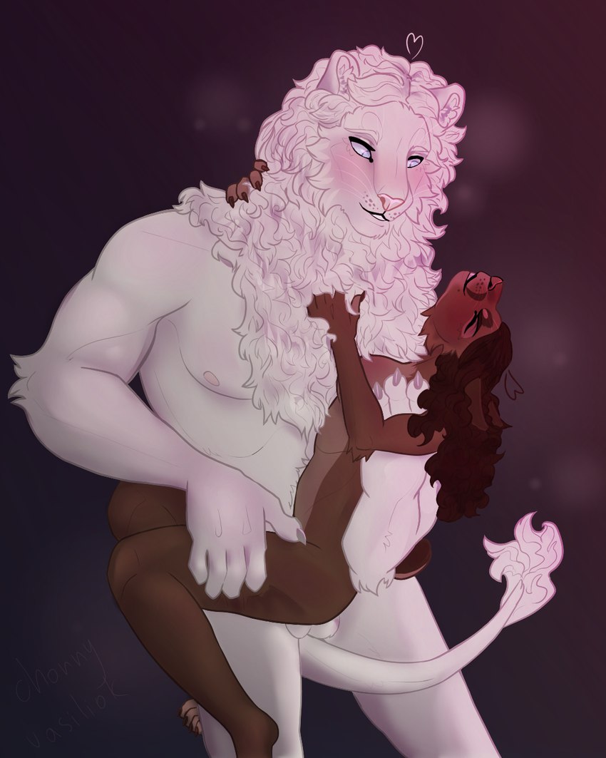 alternate_species anthro anthro_on_anthro anthro_penetrated anthro_penetrating anthro_penetrating_anthro balls blush breasts brown_body brown_fur brown_hair duo eyes_closed female female_penetrated fur furrification genitals hair hug hugging_another larger_male long_hair looking_at_another male male/female male_penetrating male_penetrating_female mane nude penetration pink_blush pink_nose sex size_difference smaller_female smaller_penetrated smile snout stand_and_carry_position standing standing_sex tail tail_between_legs tail_tuft tuft white_body white_fur white_mane chorny_vasiliok the_hunger_games coriolanus_snow lucy_gray_baird caracal caracal_(genus) felid feline lion mammal pantherine 2024 4:5 digital_drawing_(artwork) digital_media_(artwork) hi_res shaded