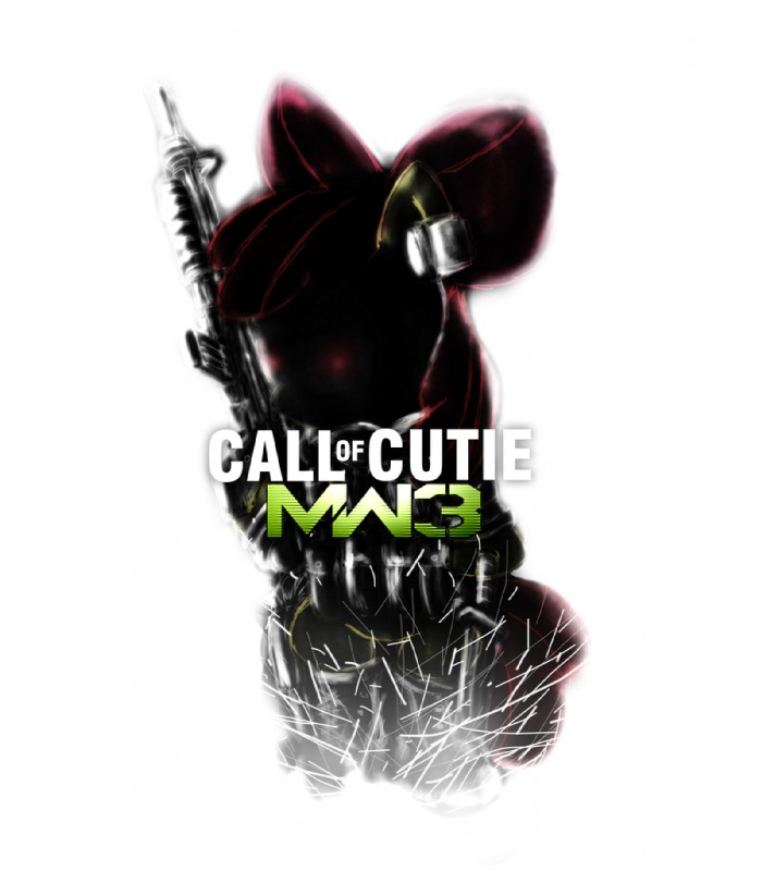 accessory bow_(feature) bow_accessory bow_ribbon female gun hair hair_accessory hair_bow hair_ribbon ranged_weapon red_hair ribbons simple_background solo weapon white_background unknown_artist activision call_of_duty friendship_is_magic hasbro modern_warfare_(series) modern_warfare_3 my_little_pony apple_bloom_(mlp) earth_pony equid equine horse mammal pony