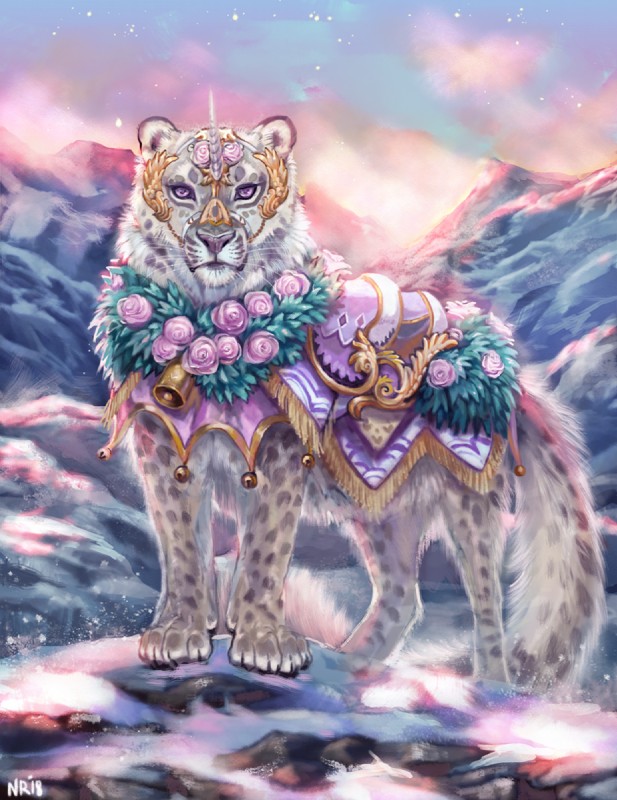 ambiguous_gender day detailed_background feral fur looking_at_viewer outside paws purple_eyes sky solo standing whiskers white_body white_fur nukerooster felid mammal 2018 digital_media_(artwork) hi_res