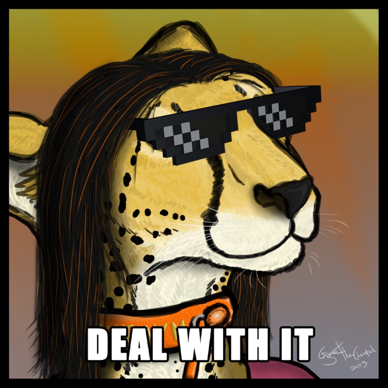 khraym (deal with it) created by cryme the cheetah