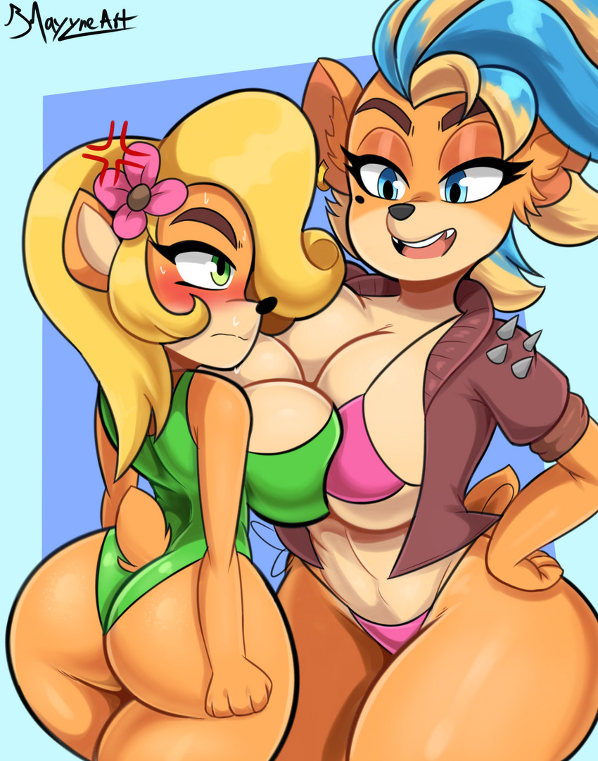 coco bandicoot and pirate tawna (crash bandicoot (series) and etc) created by bmayyneart