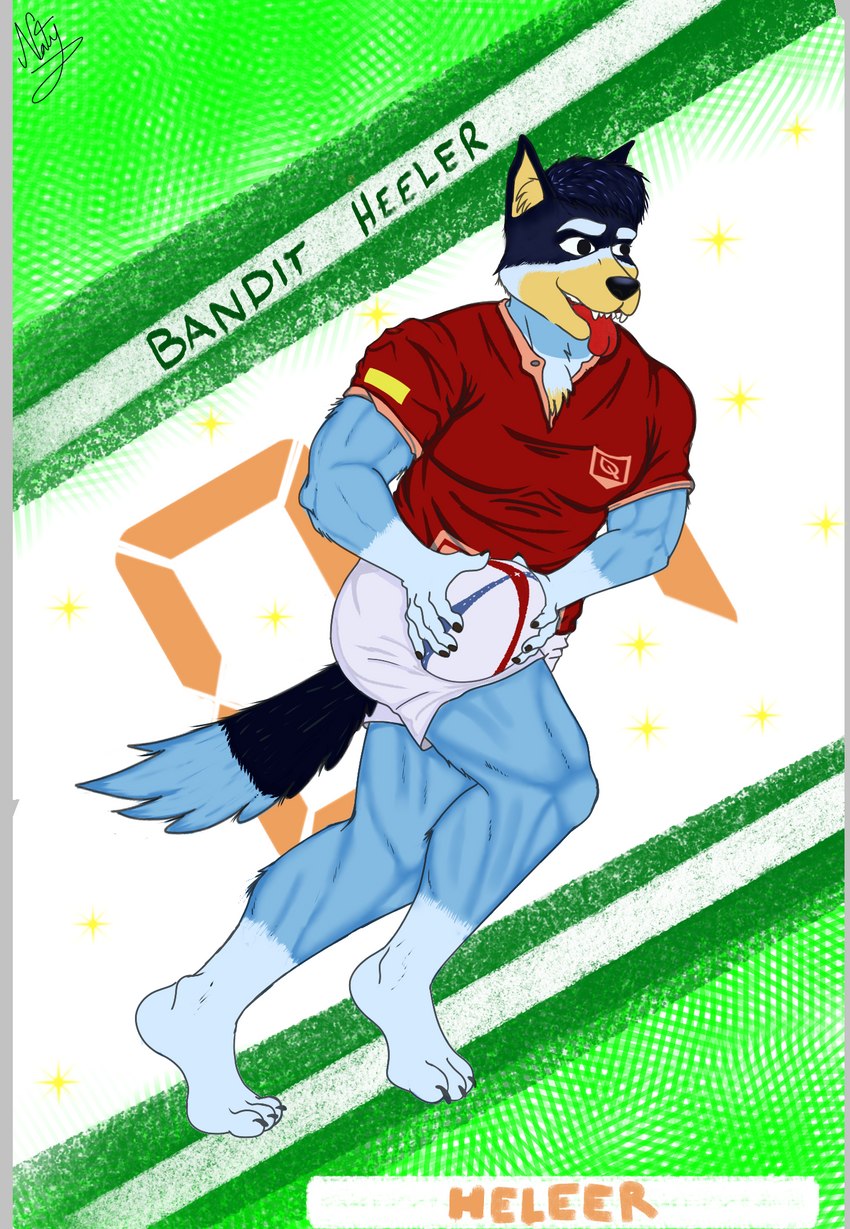 bandit heeler and fan character (bluey (series)) created by unknown artist