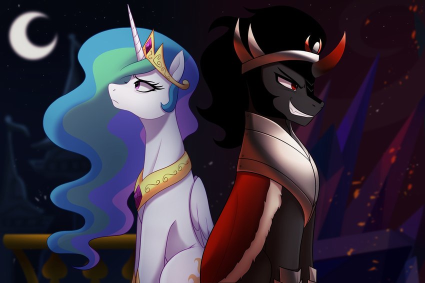 king sombra and princess celestia (friendship is magic and etc) created by marenlicious