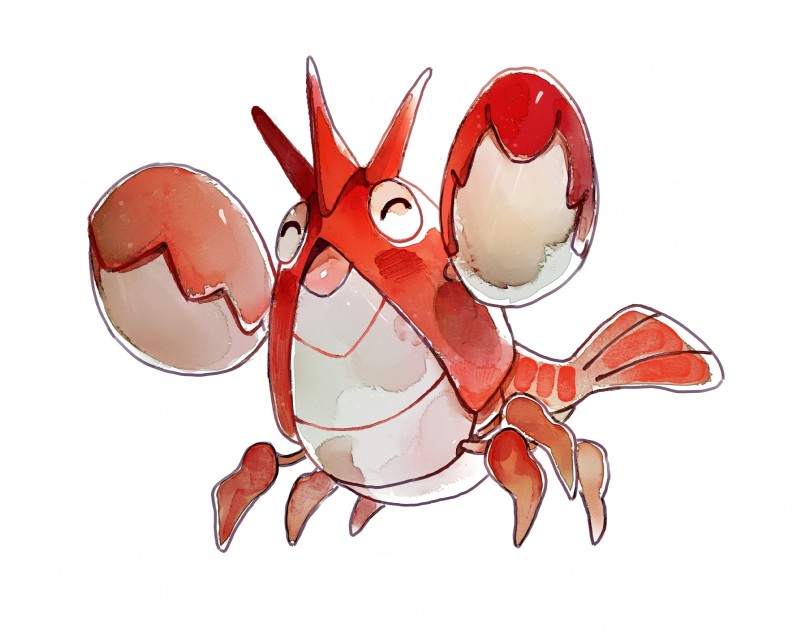 ^o^ ambiguous_gender feral happy orange_body pincers solo bluekomadori nintendo pokemon arthropod corphish crustacean generation_3_pokemon marine pokemon_(species) 2015 digital_media_(artwork) digital_painting_(artwork) hi_res