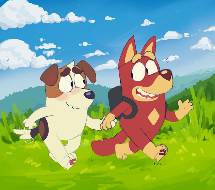 jack russell and rusty (bluey (series)) created by shaibey