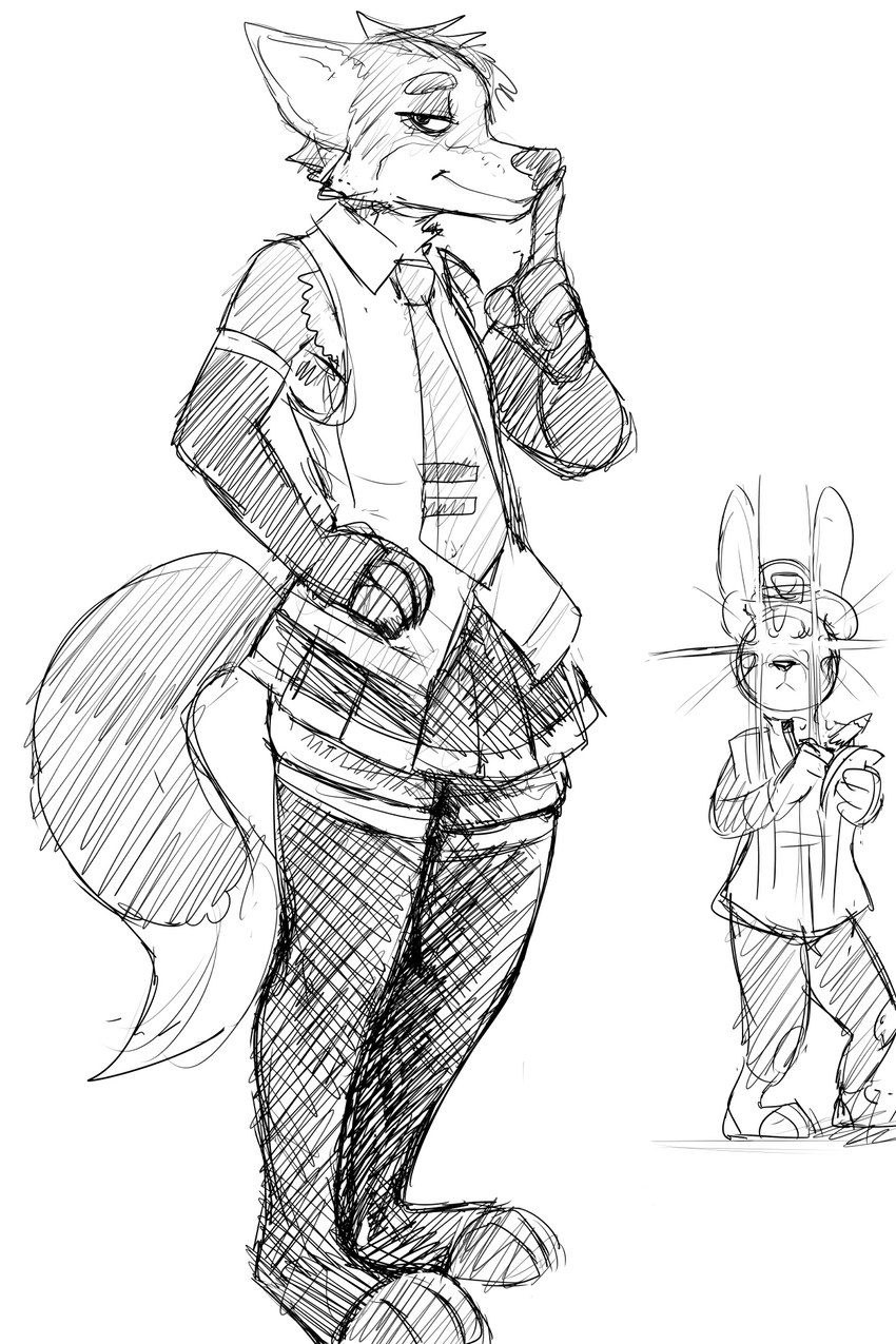 hatsune miku, judy hopps, and nick wilde (vocaloid and etc) created by hladilnik