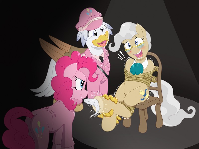 fan character, mayor mare, pinkie pie, and silver quill (friendship is magic and etc) created by caroo