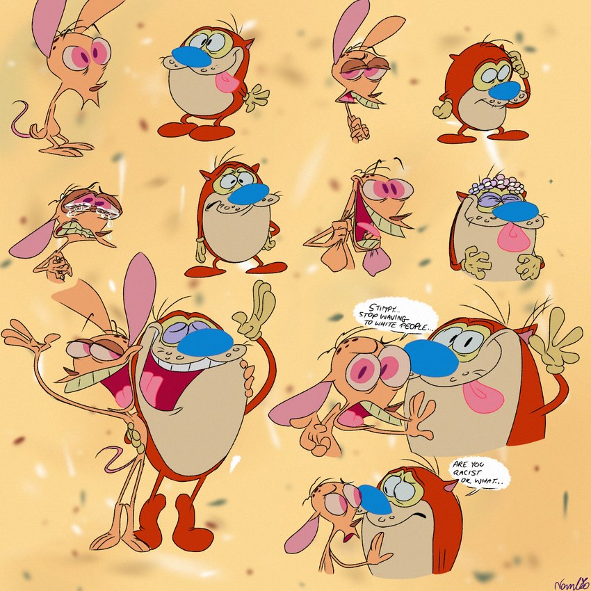 ren höek and stimpy j. cat (ren and stimpy and etc) created by nomlioarts