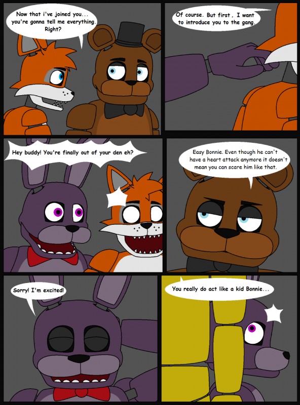 bonnie, chica, and freddy (fnaf the alternative story and etc) created by lucioro