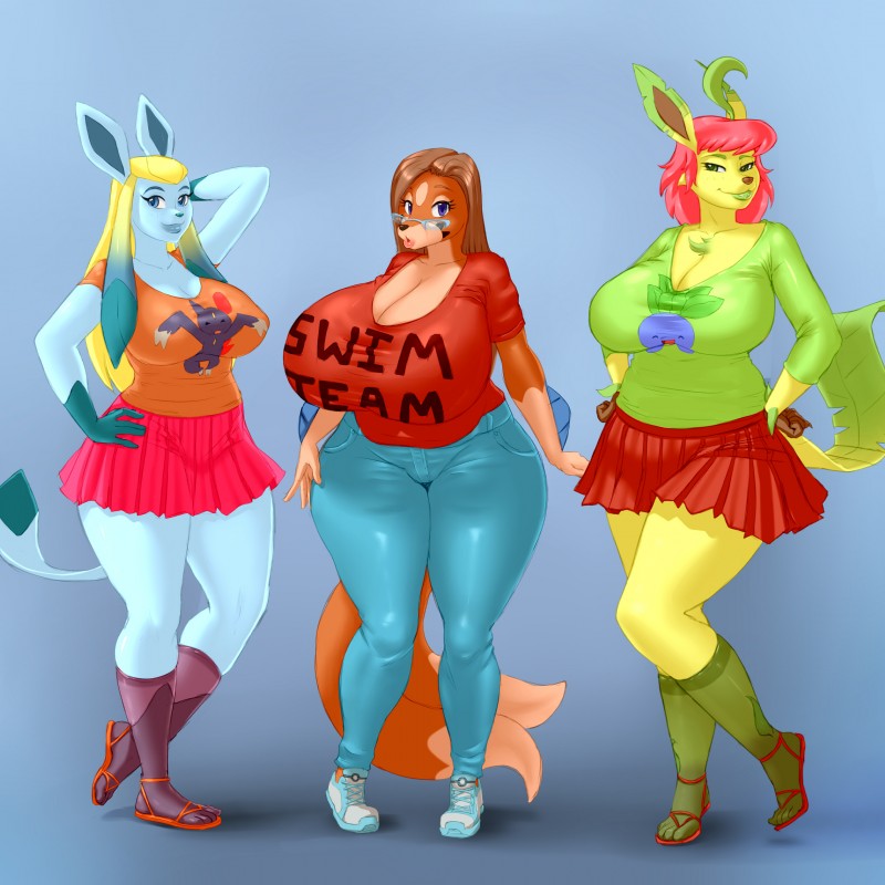 amber, damariss, fan character, and penelope (nintendo and etc) created by mewpan