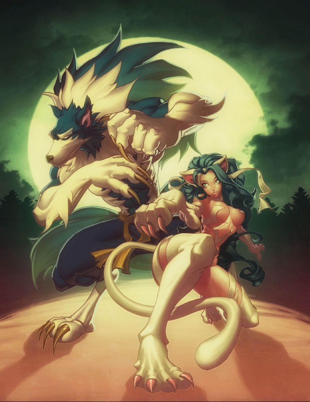 felicia and jon talbain (darkstalkers and etc) created by markovah