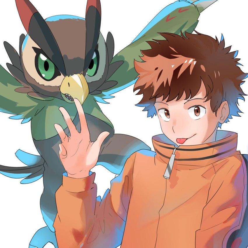 falcomon and minoru hyuga (digimon survive and etc) created by kcyan12