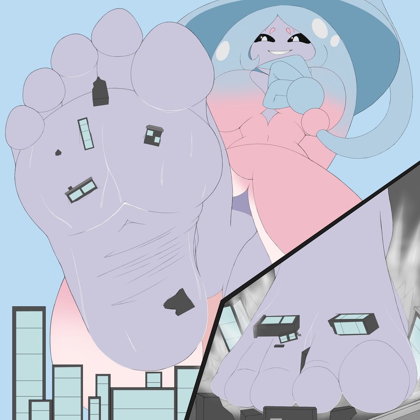 5_toes barefoot bodily_fluids feet female foot_fetish foot_focus humanoid_feet macro micro plantigrade soles solo sweat sweaty_feet toes prismosis nintendo pokemon generation_8_pokemon hatterene pokemon_(species) 1:1 absurd_res hi_res