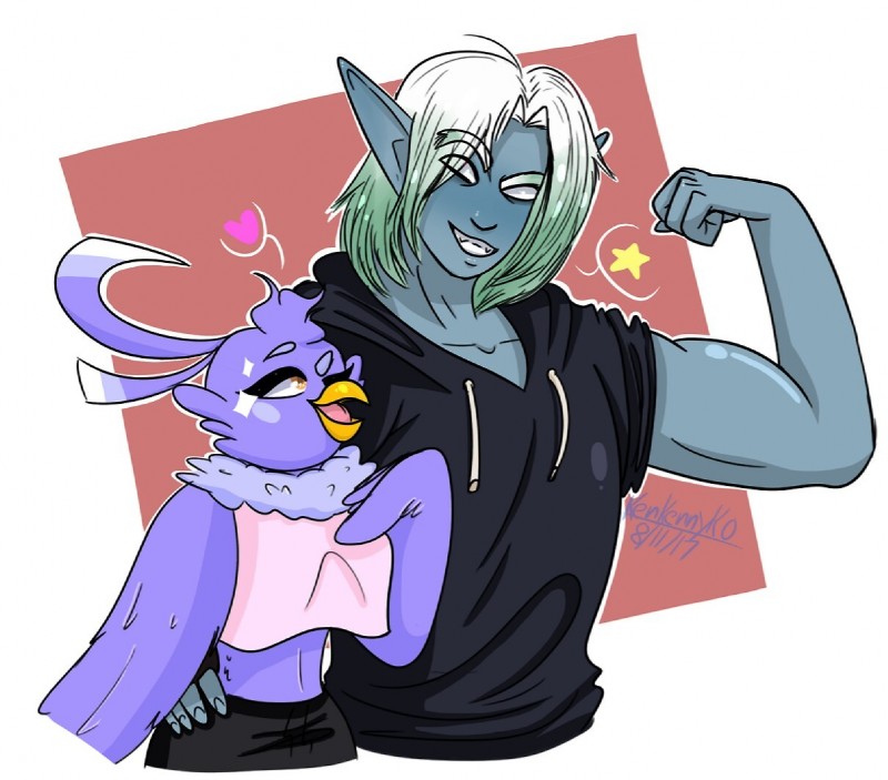 melissa morgan and nixxiom (super planet dolan) created by kenkennyko (artist)