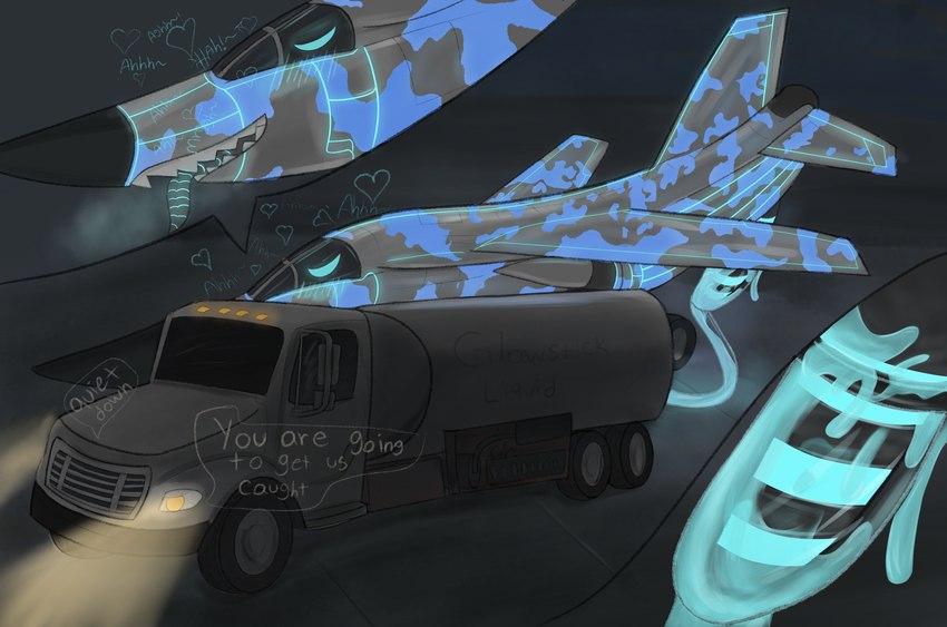 aircraft blush bodily_fluids camo_pattern cum dialogue duo feral genital_fluids genitals glowing glowing_cum glowing_eyes glowing_genitalia machine male male/male military orgasm penile penis_milking speech_bubble tire tongue tongue_out truck unusual_bodily_fluids unusual_cum unusual_genital_fluids vehicle chilliad f-111_aardvark general_dynamics animate_inanimate dire_aircraft dire_machine dire_vehicle living_aircraft living_machine living_vehicle hi_res