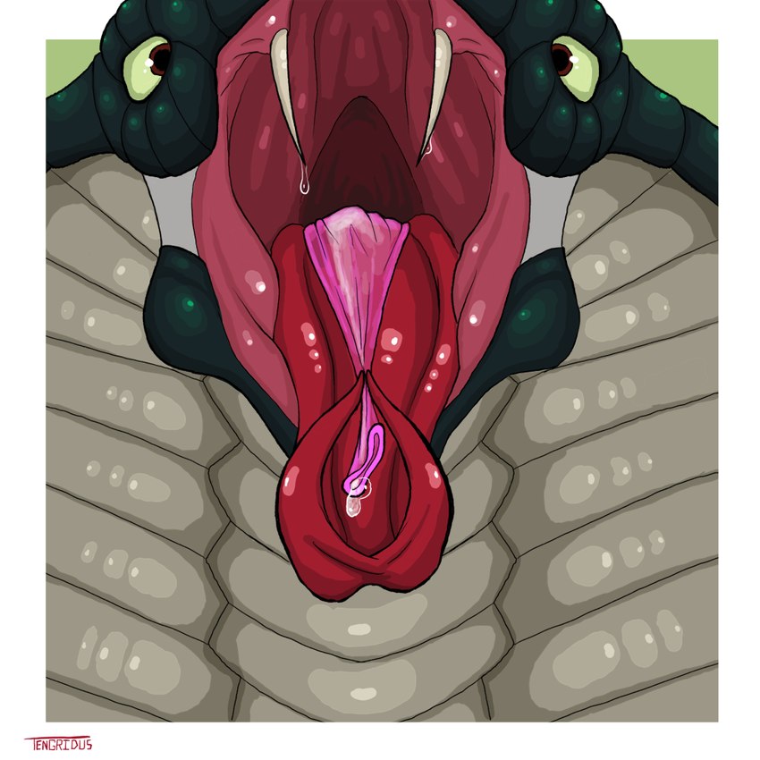 aglaya bodily_fluids condom condom_gagging condom_in_mouth cum fangs female forked_tongue genital_fluids holding_condom_with_tongue mouth_hold mouth_shot object_in_mouth open_mouth sexual_barrier_device solo teeth tongue tengridus x-com alien reptile scalie snake viper_(x-com) 1:1