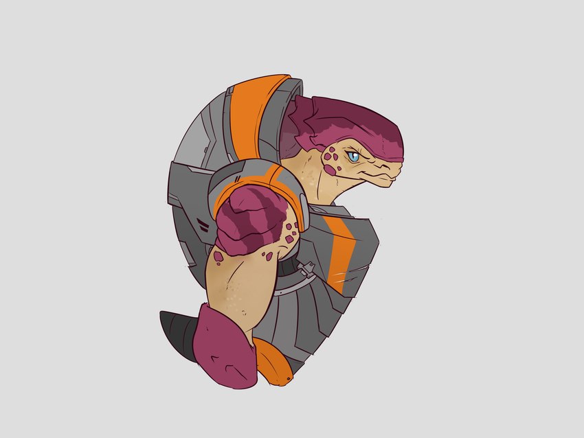 armor effect female mass science_fiction solo torso alorix bioware electronic_arts mass_effect pikka_(character) alien krogan 2022 4:3 absurd_res bust_portrait hi_res portrait