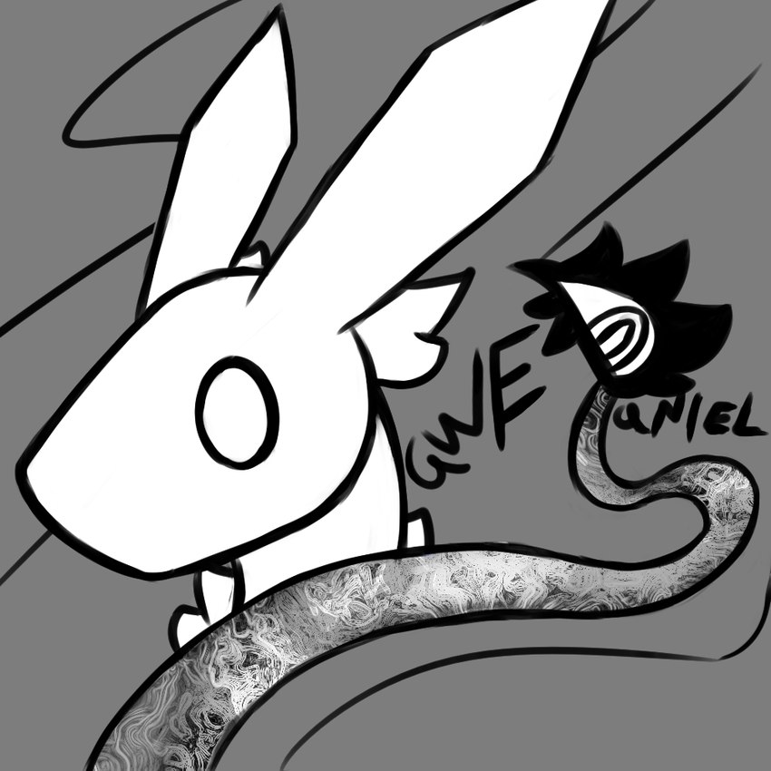 ambiguous_form ambiguous_gender grey_background long_ears simple_background solo fawe ambiguous_species 1:1 digital_drawing_(artwork) digital_media_(artwork) monochrome