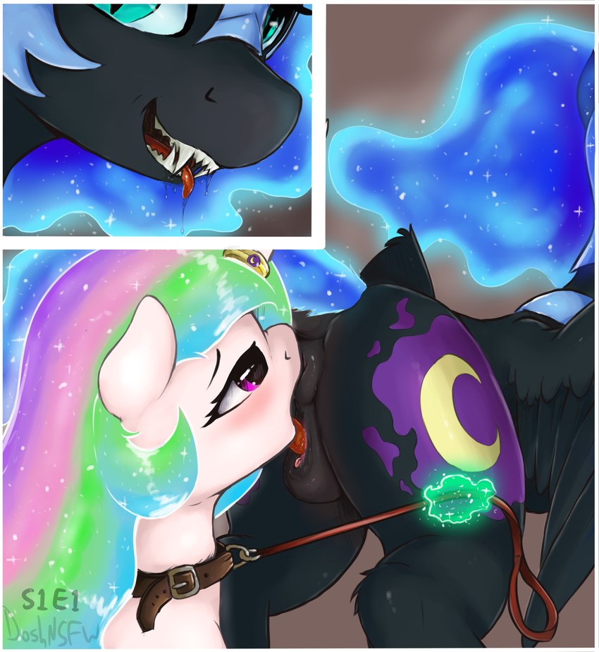 nightmare moon and princess celestia (friendship is magic and etc) created by dosh