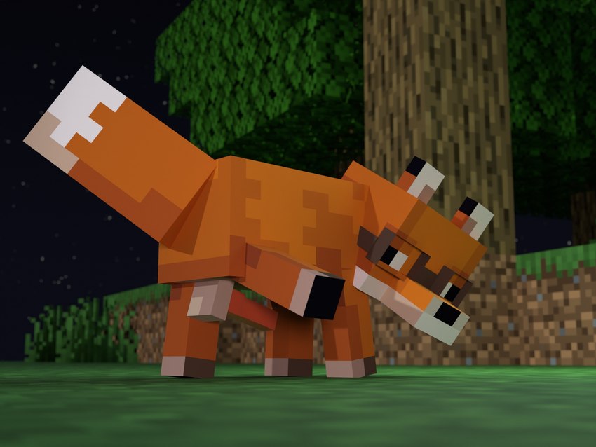 butt feral genitals goggles_on_face male night penis presenting presenting_balls presenting_hindquarters presenting_penis solo codedcells microsoft minecraft mojang xbox_game_studios fexer fox_(minecraft) 3d_(artwork) 4:3 digital_media_(artwork) hi_res