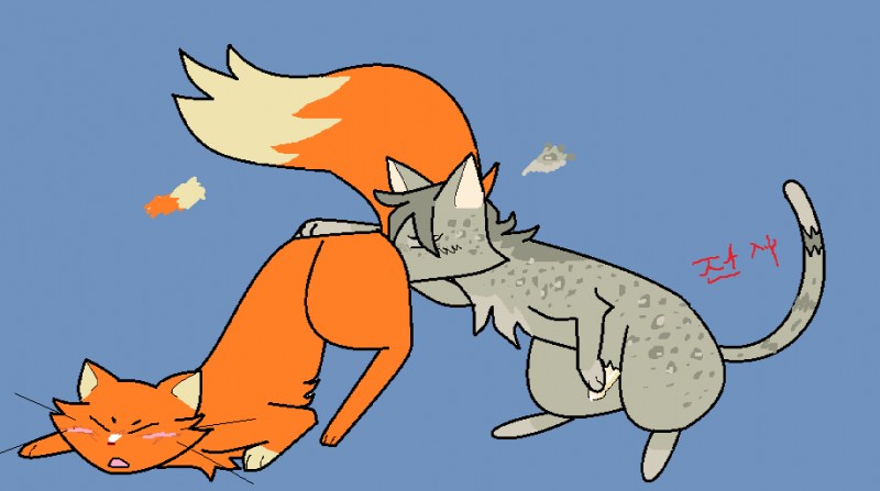 ambiguous_gender ambiguous_oral animal_genitalia animal_penis color_swatch duo erection feral feral_on_feral genitals male male/ambiguous oral penis sex warriorcunt warriors_(book_series) warriors_(series) ashfur_(thunderclan) squirrelstar_(warriors) domestic_cat felid feline felis mammal digital_drawing_(artwork) digital_media_(artwork) flat_colors female_(lore)