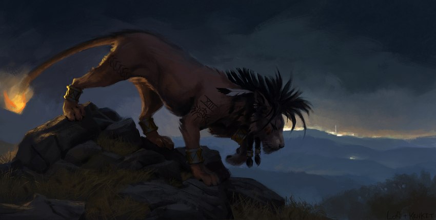 red xiii (final fantasy vii and etc) created by hax (artist), kenket, and lofi