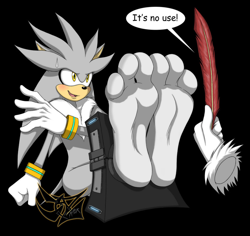 3_toes anthro barefoot big_feet bound duo feet foot_fetish foot_focus imminent_tickling male open_mouth open_smile simple_background sitting smile soles solo_focus tickle_torture tickling toes tongue dazidentevil sega sonic_the_hedgehog_(series) silver_the_hedgehog eulipotyphlan hedgehog mammal absurd_res alpha_channel digital_media_(artwork) hi_res