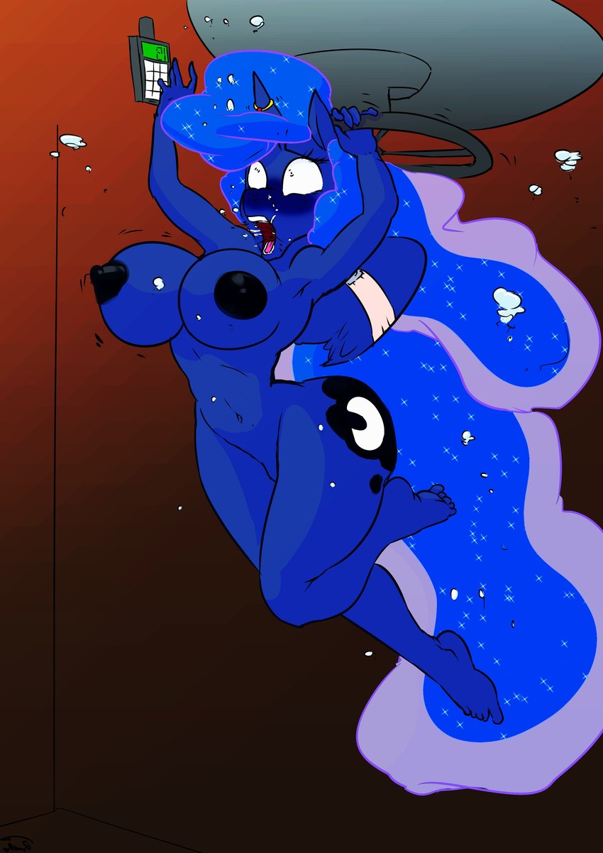 air_bubble anthro aquaphilia asphyxiation breasts bubble cyanosis drowning female horn keypad nipples peril solo struggling taking_in_water thick_thighs trapped underwater water byondrage friendship_is_magic hasbro my_little_pony princess_luna_(mlp) equid equine horse mammal pony absurd_res hi_res story story_in_description