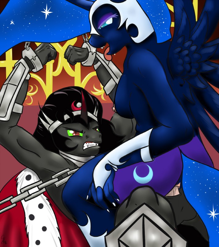 king sombra and nightmare moon (friendship is magic and etc) created by discordriderr34