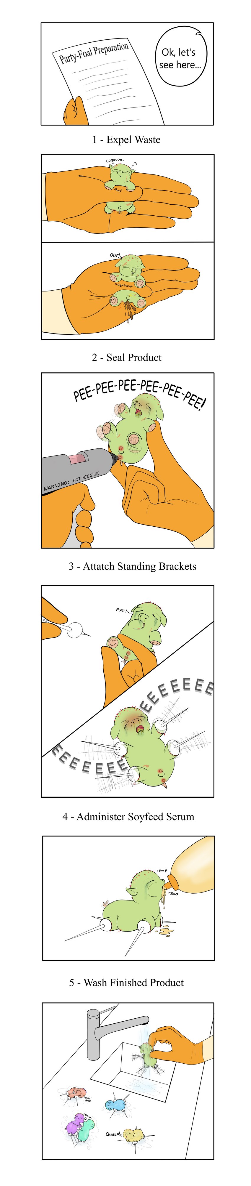 abuse ambiguous_gender anal_pain anal_prodding animal_noises anus balls bathing bathroom_denial bodily_fluids checklist chirping clothing cock_and_ball_torture crying dialogue feces feeding feeding_bottle feral foot_torture genital_torture genitals gloves glue handwear happy heart_symbol holding_in_feces horn hot_glue hot_glue_gun impalement male messy nuzzling oof open_mouth pain painal peeing penis pooping simple_background snot spike_in_leg tail tail_motion tailwag tears text torture urethral_torture wet white_background wings young young_ambiguous young_feral young_male the_agony_presence fluffy_pony mythology equid equine fluffy_pony_(species) human mammal mythological_creature mythological_equine pegasus unicorn absurd_res comic english_text hi_res long_image multiple_scenes tall_image