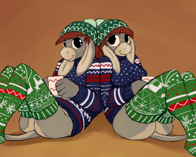 donk and donk sis (christmas) created by hladilnik