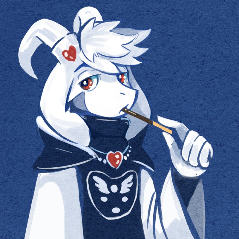 asriel dreemurr (undertale (series) and etc) created by saturnspace