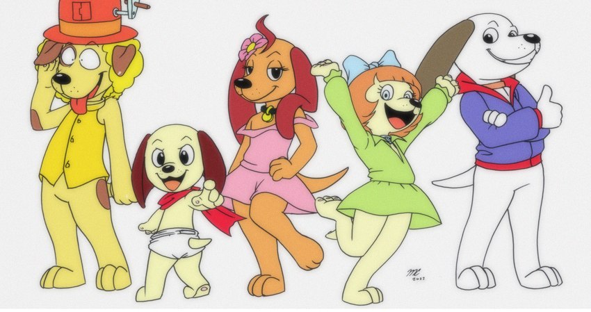 bright eyes, cooler, howler, nose marie, and whopper (pound puppies (1986) and etc) created by kitfox-crimson